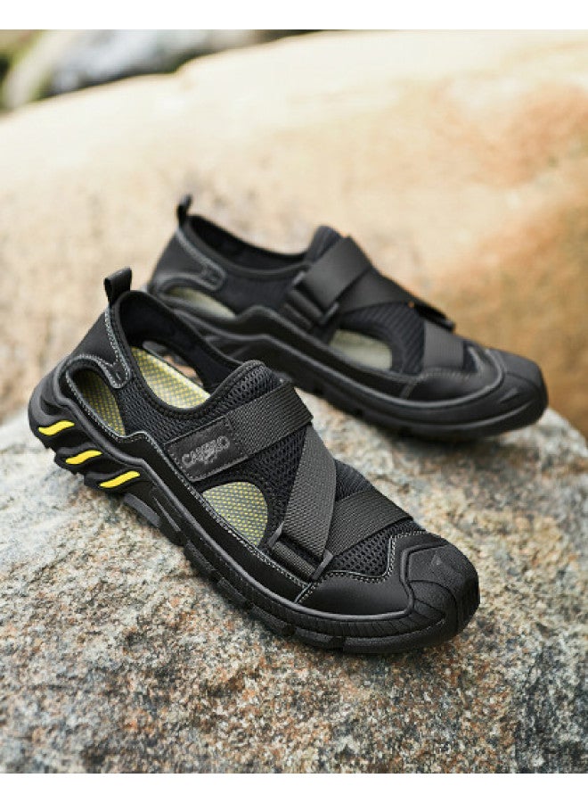 CARTELO Hot Item】men's Amphibious Sandals - Breathable Hollow Design, Water Sports Shoes, Beach Sandals, Outdoor Adventure Footwear For Men - Image 1