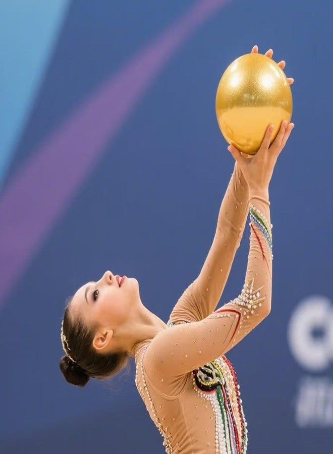LIUHUO Rhythmic Gymnastic Ball for Dance Practice Performance Exercise Training Competition Gold - Image 2