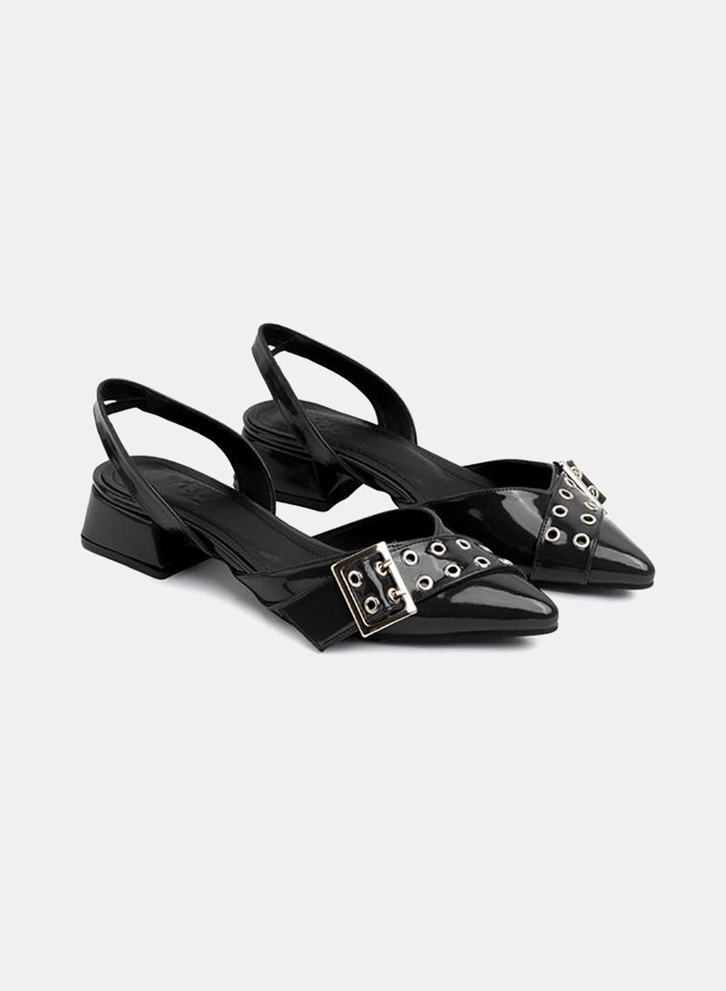 TGS Cross Buckle Slingbacks - Image 1