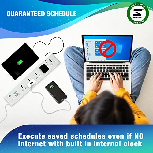 Smarteefi WiFi Smart Power Extension | Guaranteed Schedules Works Without Internet | 5 Ports | Smart Plug | 10A | Energy Monitoring | Countdown Timer | Compatible with Alexa & Google Home (SE51-GS) - Image 2