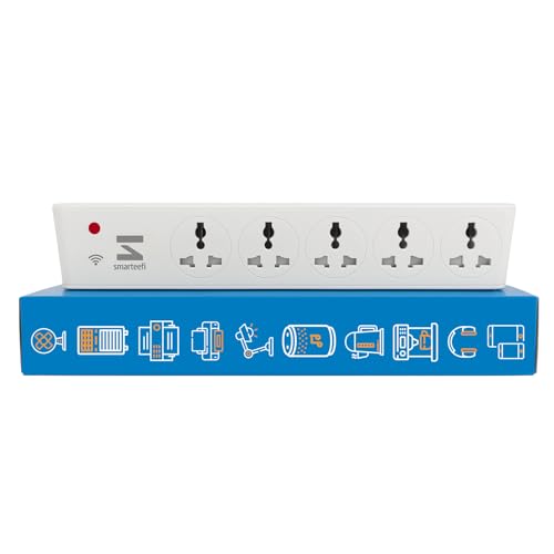 Smarteefi WiFi Smart Power Extension | Guaranteed Schedules Works Without Internet | 5 Ports | Smart Plug | 10A | Energy Monitoring | Countdown Timer | Compatible with Alexa & Google Home (SE51-GS) - Image 1