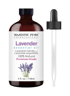 Majestic Pure MAJESTIC PURE Lavender Essential Oil | 100% Pure and Natural Lavender Oil | Premium Grade Essential Oils for Diffusers, Skin, Aromatherapy, Massage, Humidifiers and Topical uses | 4 fl oz  - Image 1