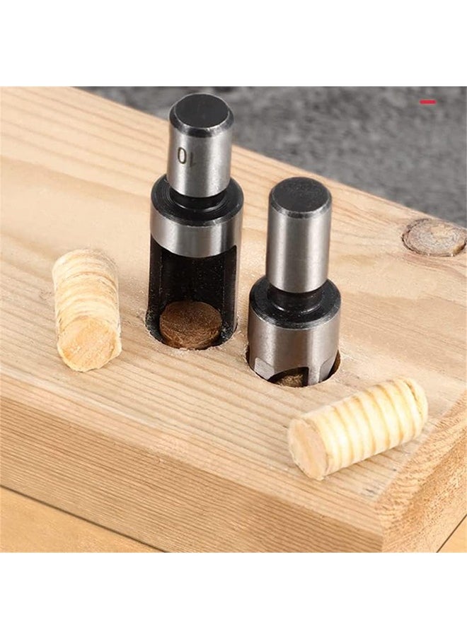 Arabest Wood Plug Cutters, 8 Pcs Wood Plug Cutter Drill Bit Set, 5/8" 1/2" 3/8" 1/4" Straight and Tapered Taper Cutting Tool Cork Drill Bit Woodworking Claw Cork Drill Hole Saw Tool for Woodworking  - Image 2