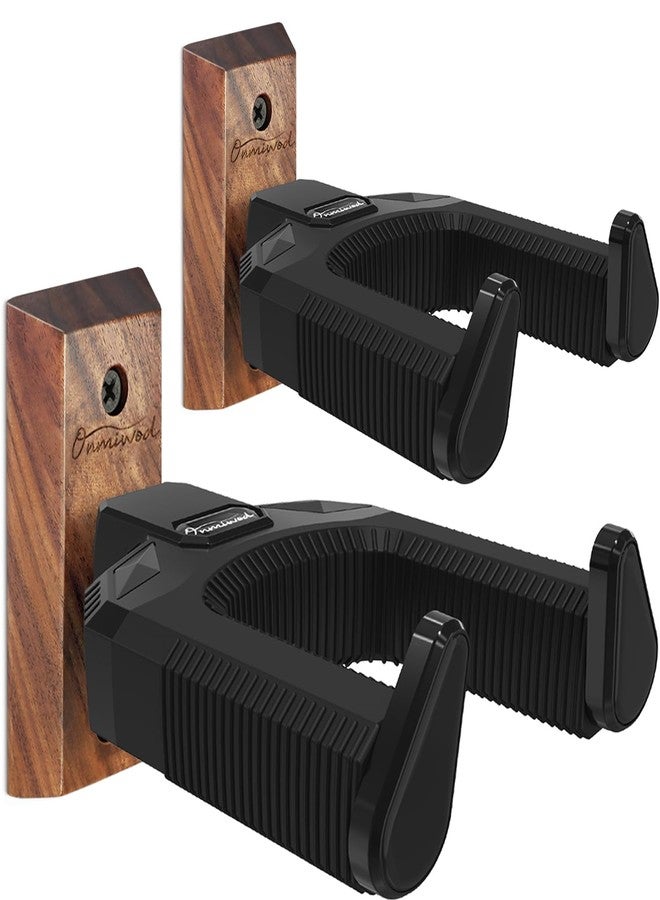 Onmiwod Guitar Wall Mount 2 Pack Auto Lock Guitar Wall Hook Guitar Wall Mount Guitar Wall Mount Wall Mount for Classical Guitar Acoustic Guitar - Image 1