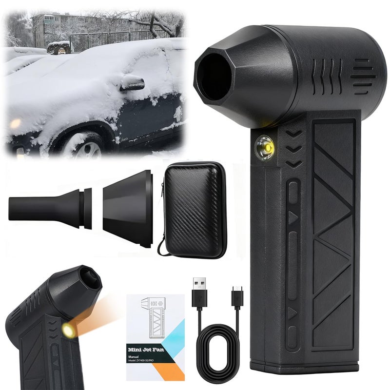 MeiAid Snow Whiz LED Turbo Blower, 2026 Upgrade Snow Blower, 3 Gear Adjustable Super Power Turbo Breeze Electric Blow - Handheld Mini Turbo Snow Blower for Car, Home, Keyboard, Computer - Image 1