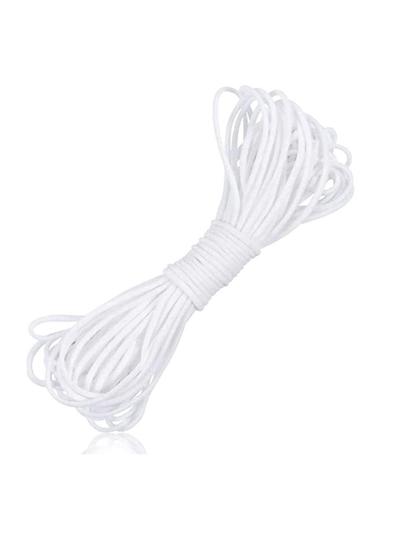 Generic Landove 20m Elastic Cord Band Earloop Strap Round Braided Stretch Roll for Sewing Knitting Clothing Accessories Shoes Hats - Image 1
