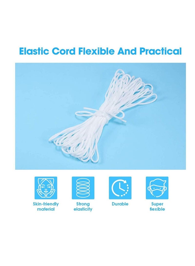 Generic Landove 20m Elastic Cord Band Earloop Strap Round Braided Stretch Roll for Sewing Knitting Clothing Accessories Shoes Hats - Image 4