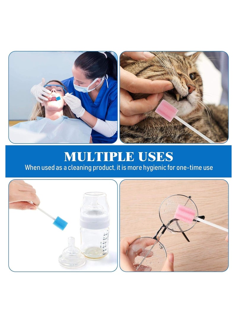 SOLARAE 100 Count Unflavored Disposable Oral Swabs Tooth Shape Mouth Swabs Sponge Dental Swabsticks Unflavored For Oral Cavity Cleaning Sponge Swab Individually Wrapped - Image 5