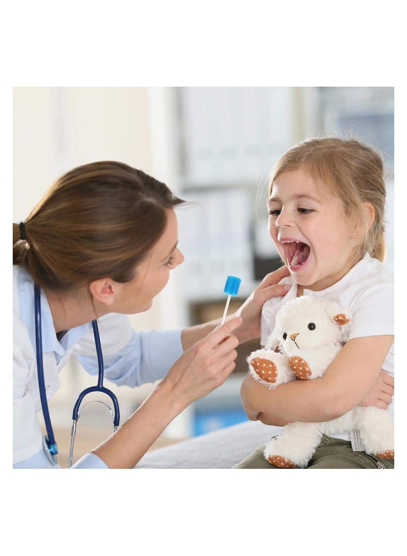 SOLARAE 100 Count Unflavored Disposable Oral Swabs Tooth Shape Mouth Swabs Sponge Dental Swabsticks Unflavored For Oral Cavity Cleaning Sponge Swab Individually Wrapped - Image 3