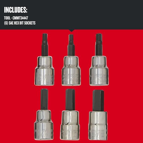CRAFTSMAN Hex Bit Socket Set 38 Drive SAE 6Piece CMMT34447 - Image 3