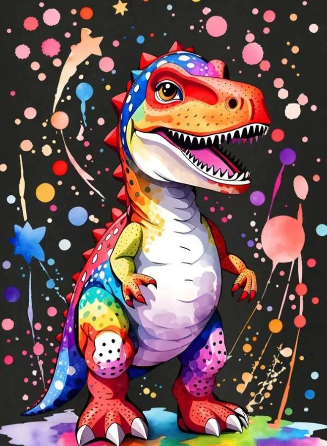 تايك تو Take Two Boys Black Dinosaur Graphic T-Shirt