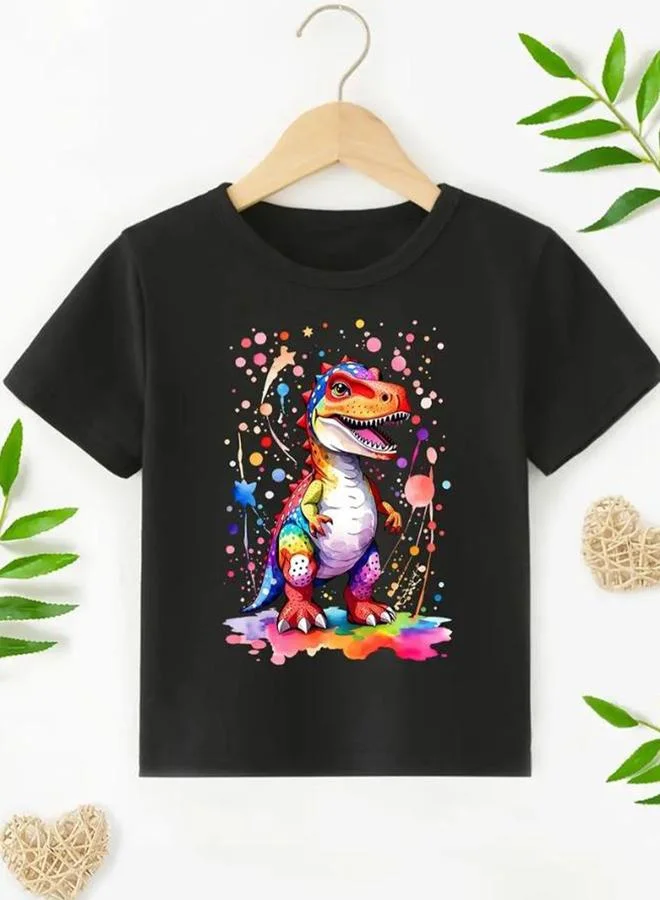تايك تو Take Two Boys Black Dinosaur Graphic T-Shirt