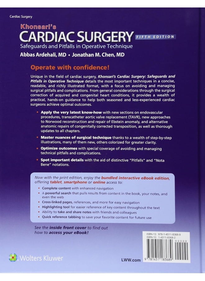 Khonsari's Cardiac Surgery: Safeguards and Pitfalls in Operative Technique  - Image 2
