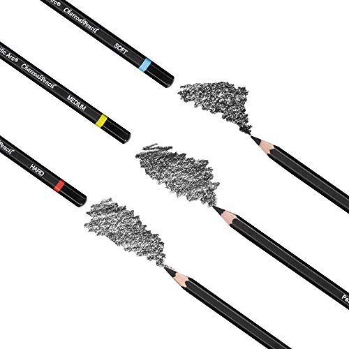 Pacific Arc Premium Charcoal Drawing Pencils for Artists - 12 pieces Soft, Medium, Hard - Professional Artist Pencils for Drawing, Sketching, Shading - Image 5