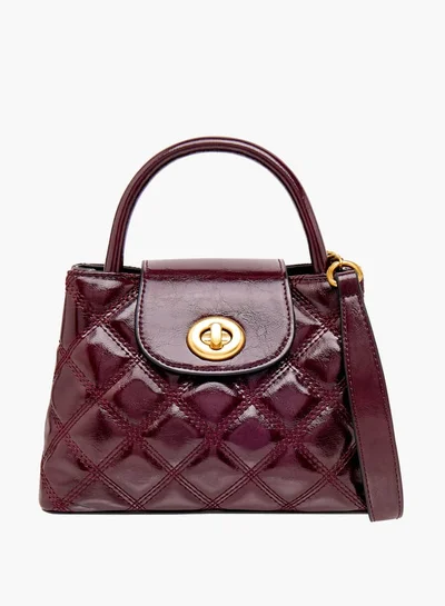 سيليست Women Quilted Tote Bag with Detachable Strap and Flap Closure