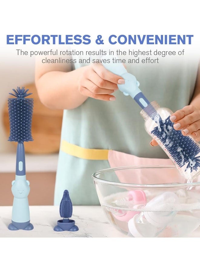 3 In 1 Silicone Baby Bottle Brush For Cleaning Bottles, Bottle Brush Set, Silicone Baby Bottle Brush, Portable Baby Bottle Brush, Nipple Brush, Straw Brush - Image 5