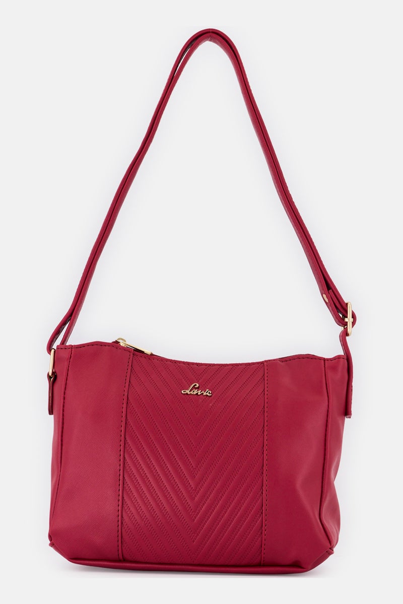 Lavie Women Brand Logo Daneli CSB VT EMBOS Cross body Bag, Fuchsia - Image 1