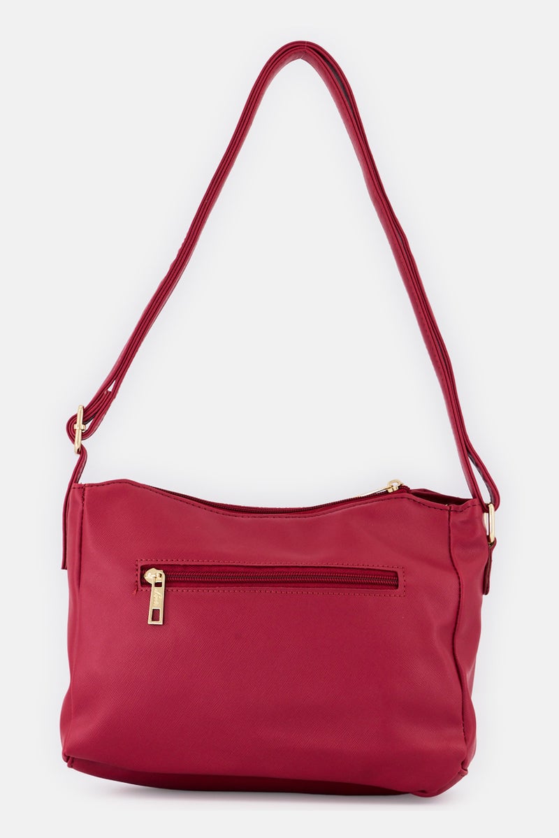 Lavie Women Brand Logo Daneli CSB VT EMBOS Cross body Bag, Fuchsia - Image 2