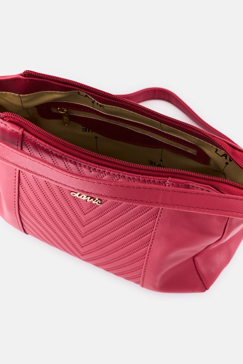 Lavie Women Brand Logo Daneli CSB VT EMBOS Cross body Bag, Fuchsia - Image 3