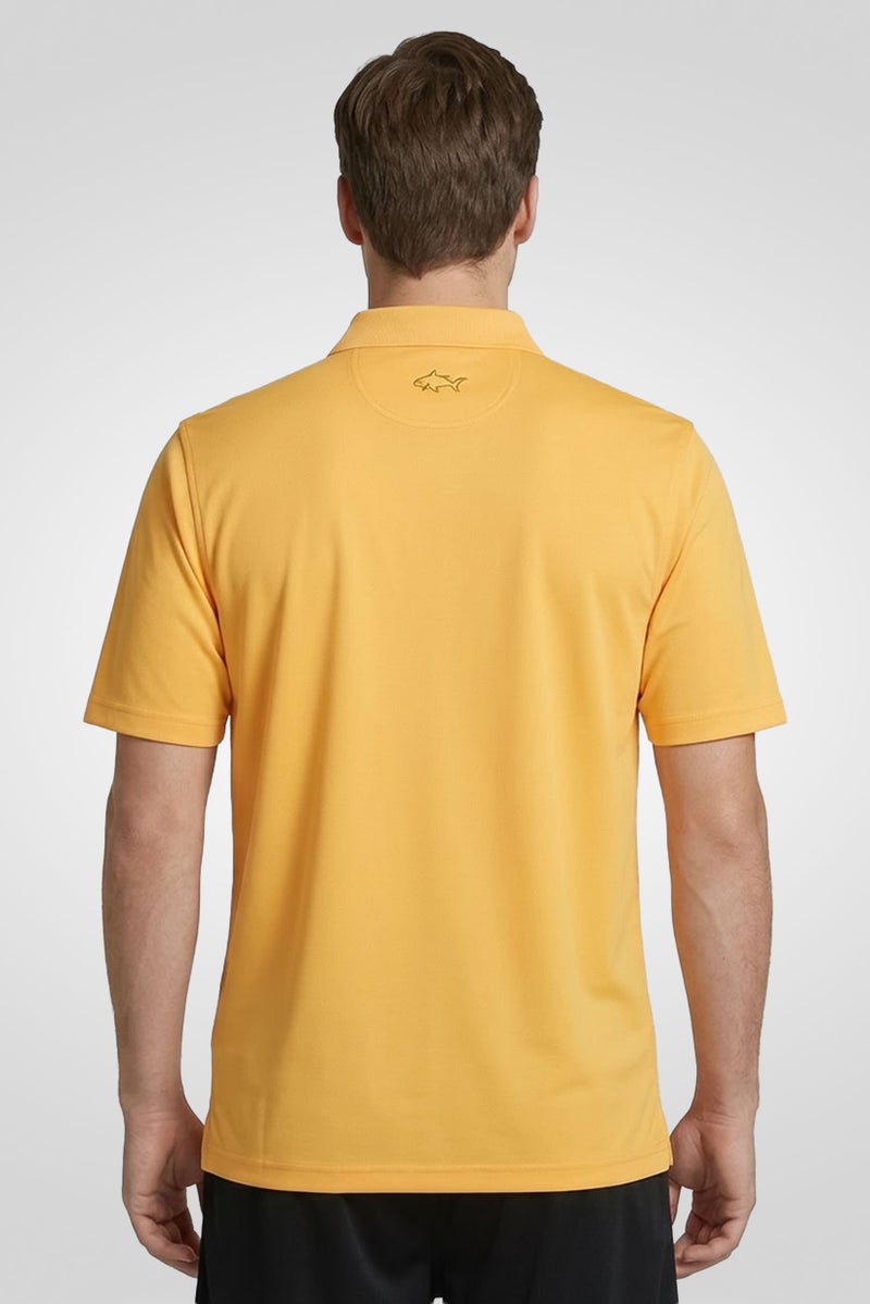 Greg Norman Men Sportswear Fit Short Sleeve Outdoor Polo Shirt, Orange - Image 4