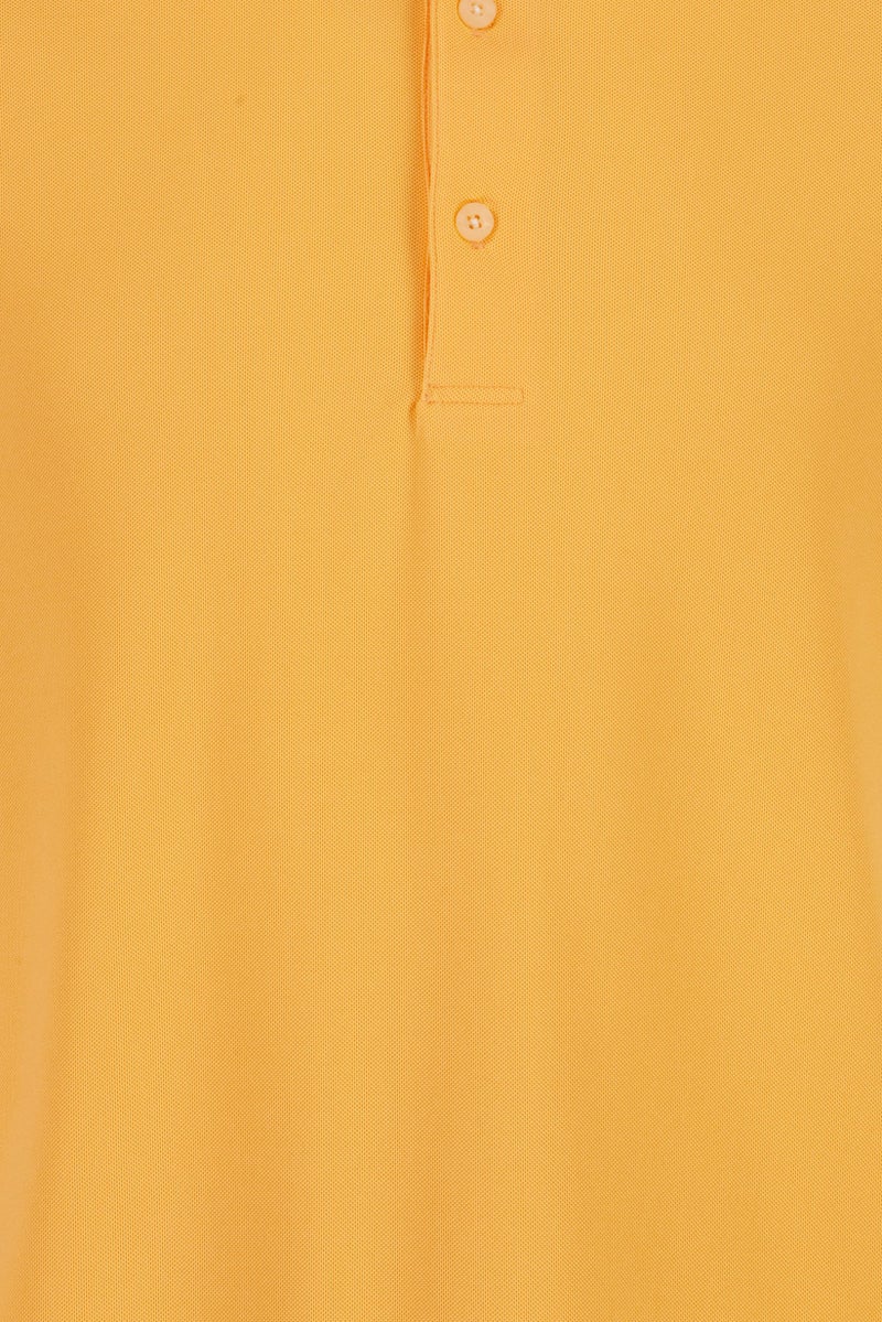 Greg Norman Men Sportswear Fit Short Sleeve Outdoor Polo Shirt, Orange - Image 5