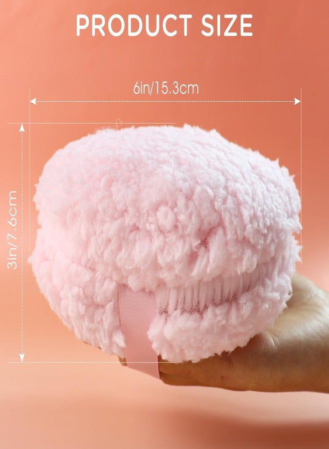 Quadafy Powder Puff, 6” X 3” Body Powder Puff, Oversize Dust Puffs for Women, Soft and Comfortable Body Powder Puff and Container - Image 2