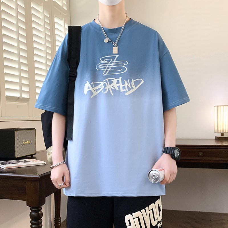 Summer Cotton Short-Sleeved T-Shirt Boys 12-15 Years Old Teenagers Junior High School Students 13 Trendy Half-Sleeved 14 Summer Top 16 - Image 1