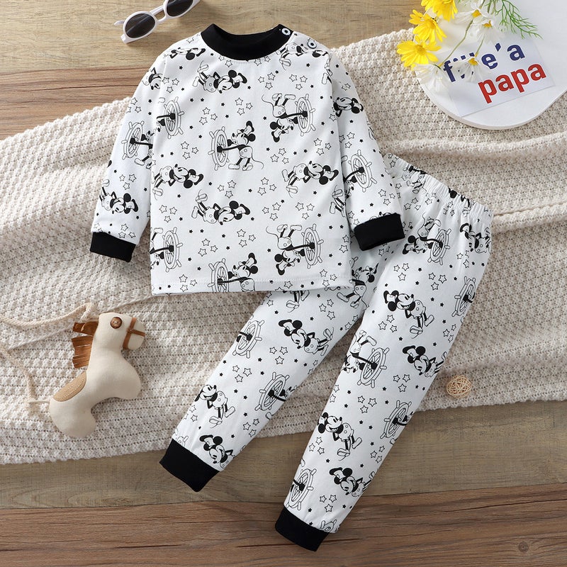 Home Clothes Cotton Suit 2024 Autumn Long Sleeve Underwear For Boys And Girls Autumn Pants Middle And Big Children Pajamas Children'S Clothing - Image 1