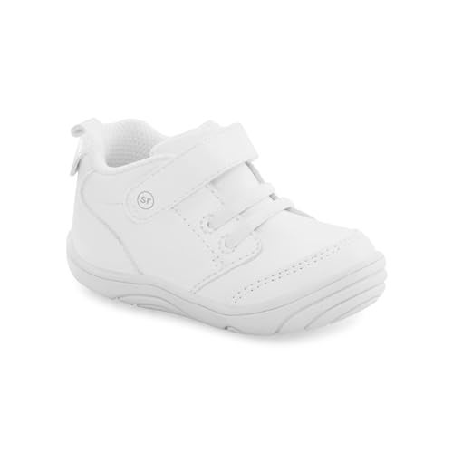 Stride Rite 360 Unisex Child Taye 2.0 First Walker Shoe, White, 4 Toddler US - Image 1