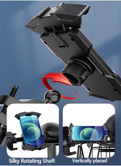 GROIC Bike Phone Mount,Motorcycle Handlebar Phone Mount Holder,360°Rotatable Bicycle Motorcycle Scooter Accessories Handlebar Phone Clip for 4.7"-6.8",Bicycle Navigation Bracket  - Image 3