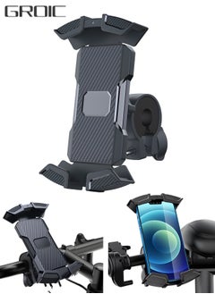 GROIC Bike Phone Mount,Motorcycle Handlebar Phone Mount Holder,360°Rotatable Bicycle Motorcycle Scooter Accessories Handlebar Phone Clip for 4.7"-6.8",Bicycle Navigation Bracket  - Image 1