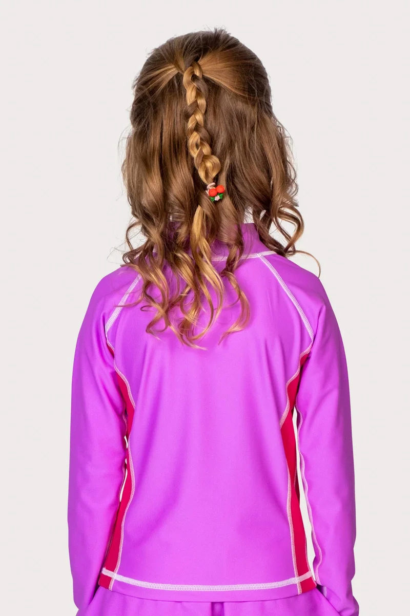 COEGA SUNWEAR  COEGA Rashguard Long Sleeve Girls Sz4 - Purple Rainbow Unicorns for Kids | Best Price UAE
