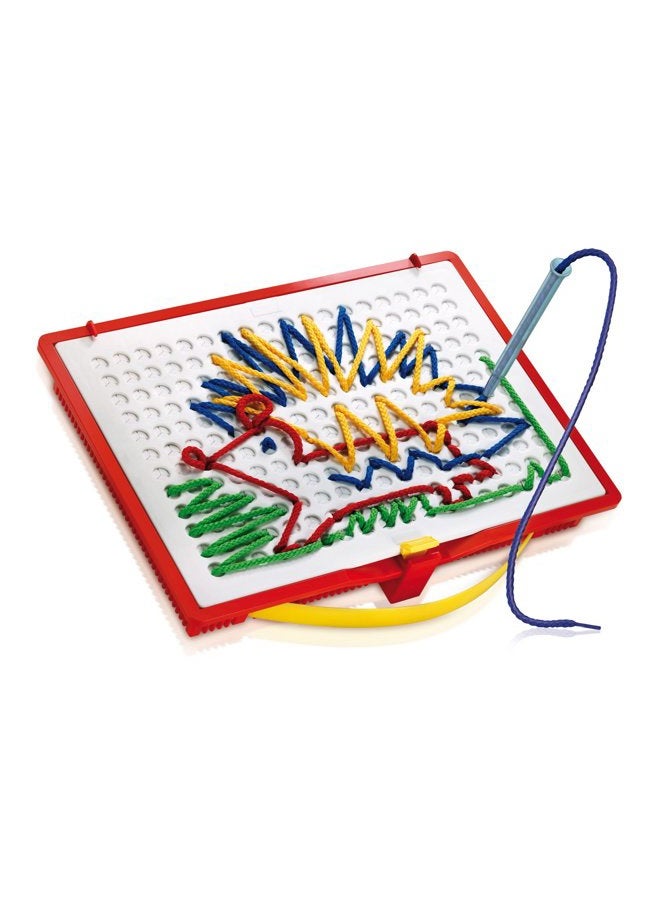 Quercetti Filo Play Set - A Novel Lacing Tool with 18 Pattern Templates to Create Art with String- for Ages 4 and Up (Made in Italy) - Image 3