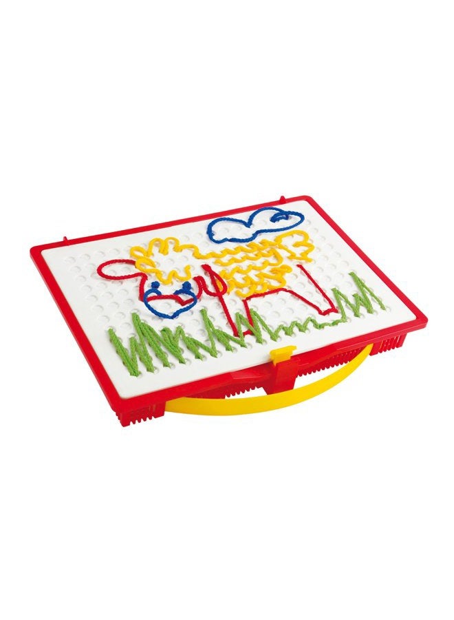 Quercetti Filo Play Set - A Novel Lacing Tool with 18 Pattern Templates to Create Art with String- for Ages 4 and Up (Made in Italy) - Image 4