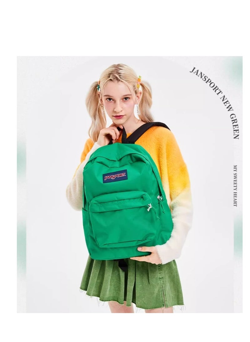 JANSPORT حقيبة ظهر سوبر بريك الصلبة باللون الأخضر - Image 5