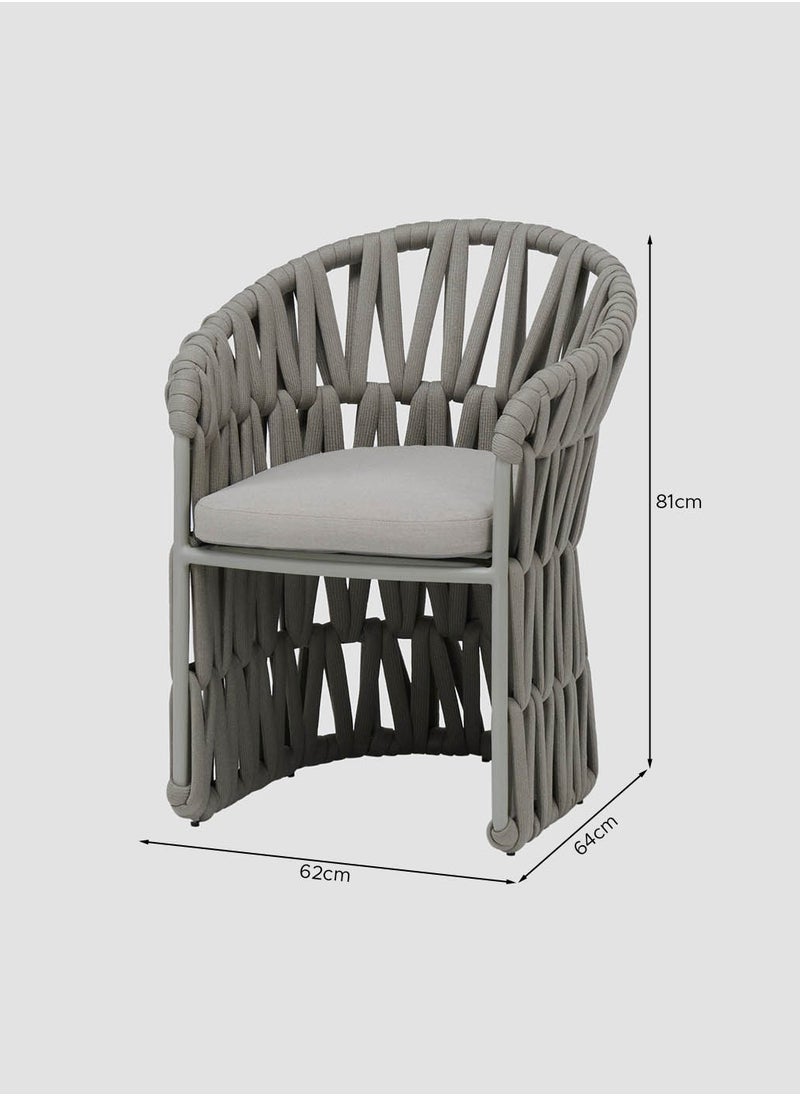 AL HUZAIFA FURNITURE - Victory Outdoor Rope Dining Chair, Fully Weaving - Image 1