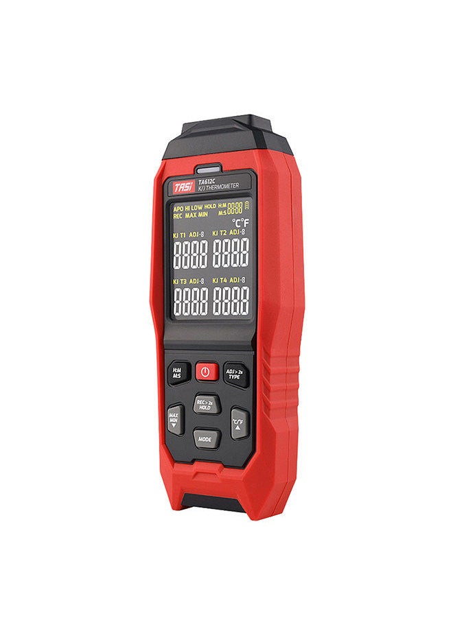 TASI - TASI TA612C 4 Channels K/ J Type Thermocouple Thermometer -200~1372℃/ -328~2501℉ Handheld Digital LCD Temperature Meter 5000 Groups Data Storage with USB Data Upload & Real-time Measurement - Image 1