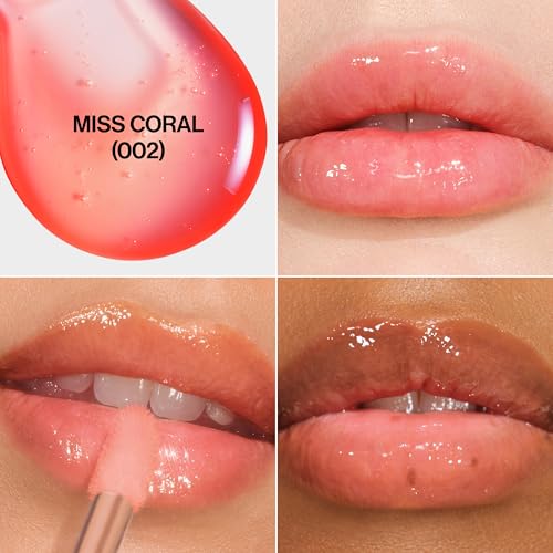 REVLON Super Lustrous Glimmer Lip Oil Moisturizing Tinted Shiny Finish Made with PlantBased Squalane 002 Miss Coral 013 fl oz - Image 3