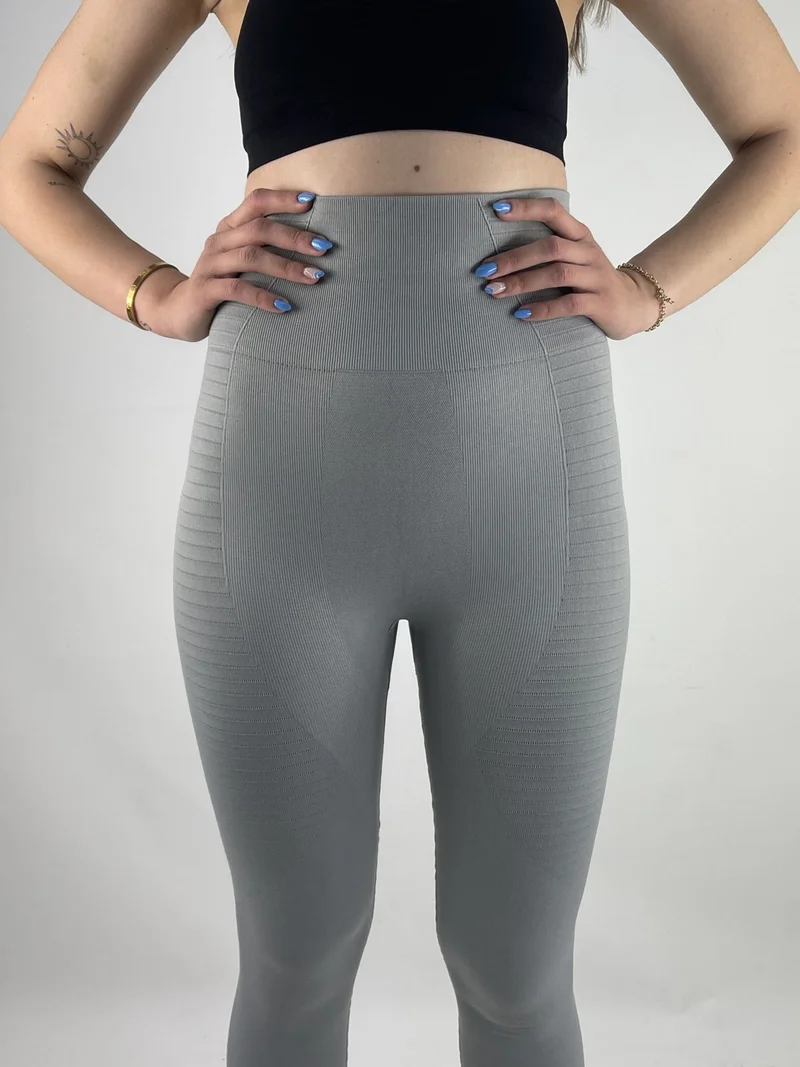 Mistirik Mystical Tokyo Stretching and Firming High Waist Sports Tights Gray Color
