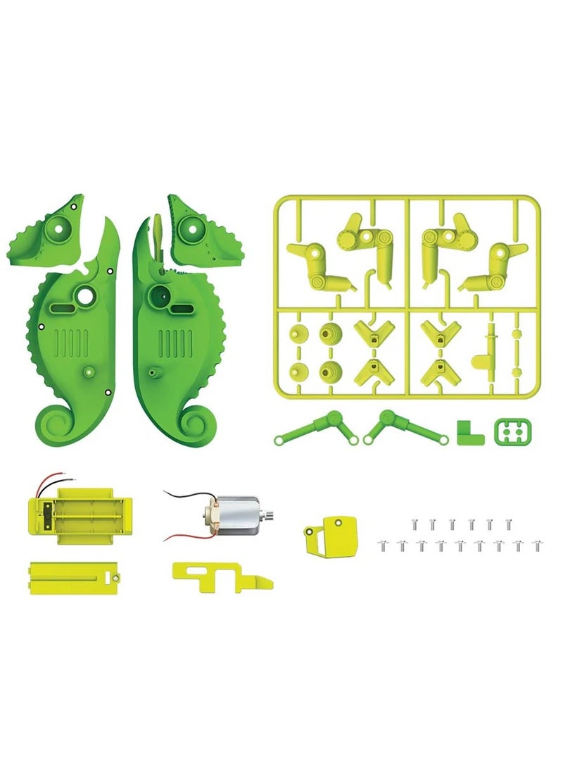 4m روبوت الحرباء من 4M KidzRobotix – مجموعة بناء روبوت خاصة بك مع أجزاء متحركة، LED متغيرة الألوان، وآلية لسان لالتقاط الأشياء – نشاط تعليمي ممتع في STEM للأطفال من عمر 8 سنوات فما فوق | 00-03472 - Image 3