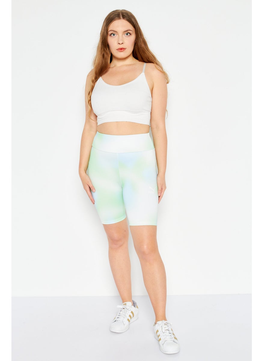 PUMA Women Sportswear Fit Training Shorts, Green  - Image 2