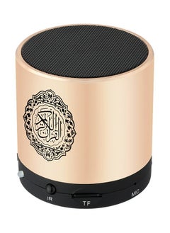zenvo X Remote Control Speaker Portable Quran Speaker MP3 Player 8GB TF FM Quran Koran Translator USB Rechargeable Speaker (Gold)  - Image 2