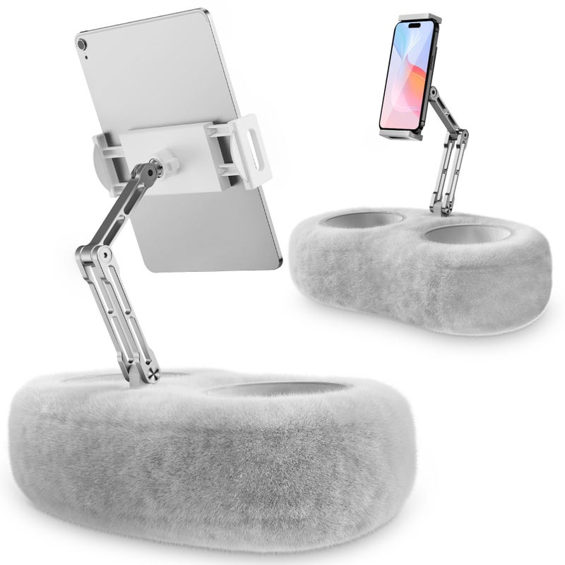 Bukela Adjustable Tablet Kindle Stand Pillow with 2 Snack Bowls 360° Rotating for iPad Holder for Bed Sofa Chair Compatible with 4.7"-13" Devices Kindle Tablet Phone Portable Monitor - Image 1