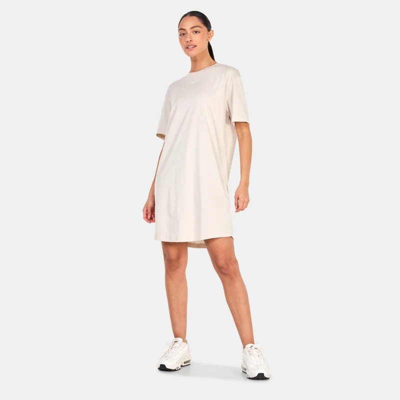 Nike light beige Women's Sportswear Essential T-Shirt Dress for Women | Best Price UAE