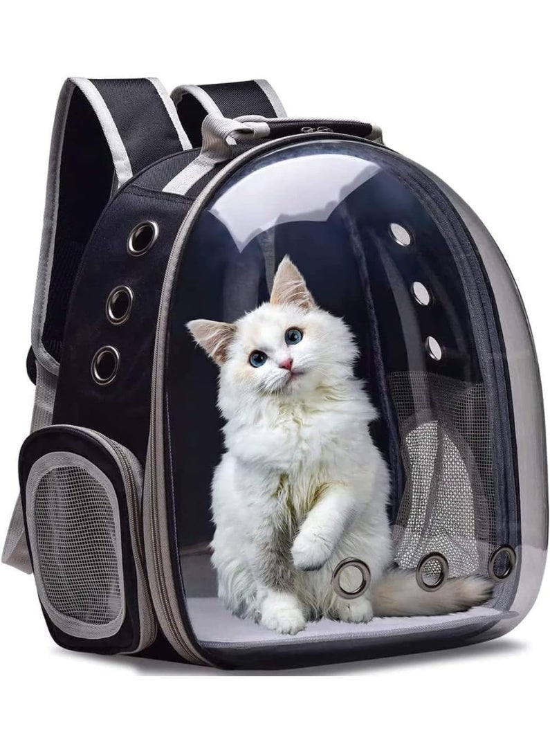 Pet Carrier Backpack Space Capsule Portable Travel Bag for Cats Small Dogs, Black. - Image 1