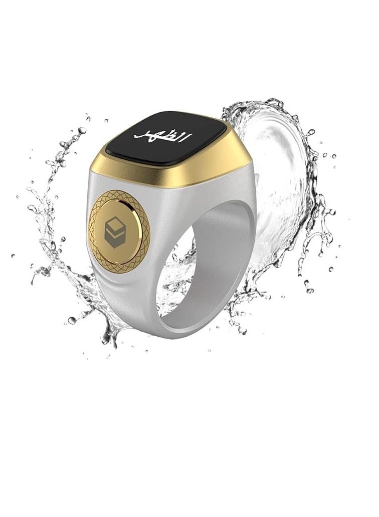 Smart Tasbeeh Ring, white color,18mm,  - Image 2