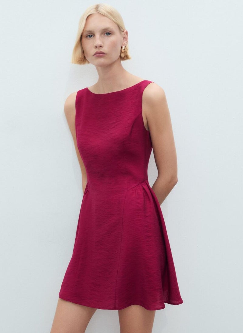 MANGO Short Flared Dress  - Image 4
