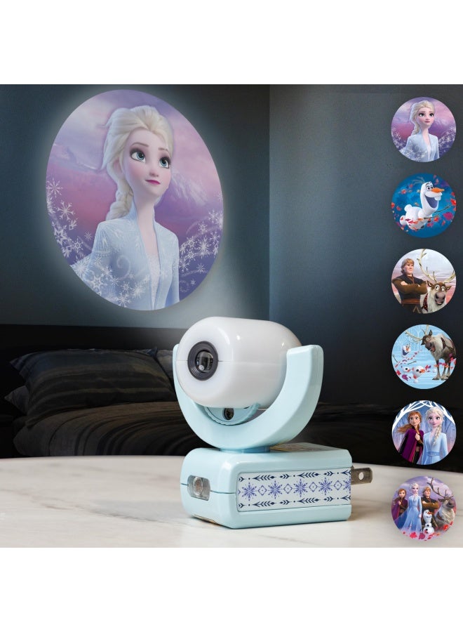 Projectables Disney Frozen 2 LED Kids Night Light Projector Plug-in Dusk-to-Dawn UL-Listed Elsa Anna Olaf Ideal for Hallway Bedroom Nursery Playroom Gaming Room 45028 - Image 2