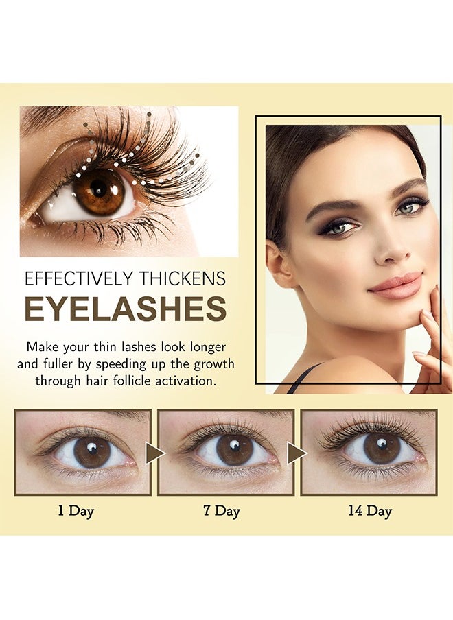 EELHOE - Lash & Brow Intense Regeneration Serum，Eyelashes Enhancer Liquid, Organic Castor Oil with Brush, Advanced Formula for Longer Fuller Thicker Eyelashes and Eyebrows, Perfect for Natural Growth Boost, 20ML - Image 1