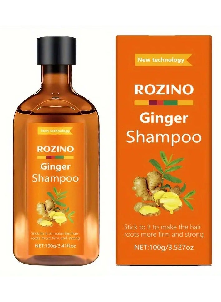 ROZINO Ginger Shampoo 100g - Moisturizing & Nourishing, Alcohol-Free, Gentle Formula for All Hair Types,, ROZINO - Image 1